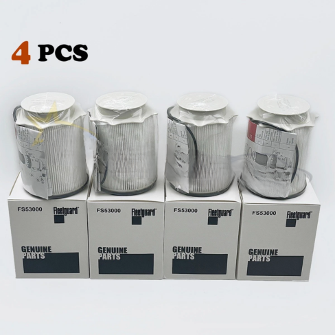 4PCS Fleetguard FS53000 Fuel/Water Separator Filter for Cummins 6.7L Diesel