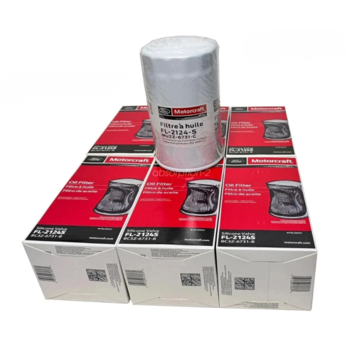 Pack of 6 Motorcraft FL2124S / FL-2051S Oil Filters for Ford 6.7L Powerstroke Diesel